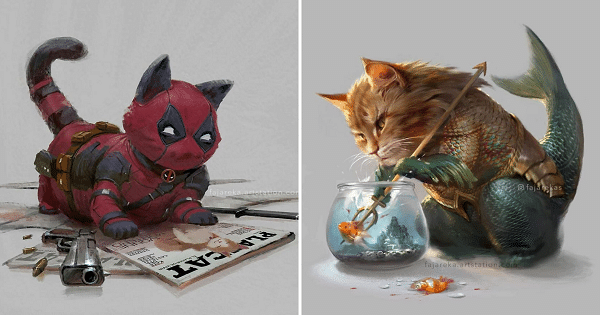 Catvengers Marvel And DC Superheroes In The Form Of Cats!