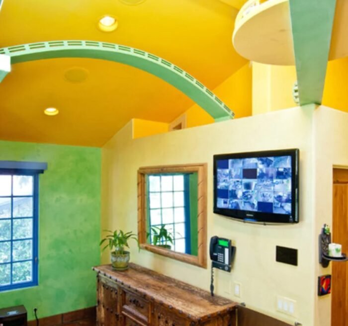 green yellow indoor house